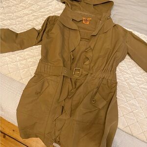 Tory Burch Olive Trench Coat with Belt
